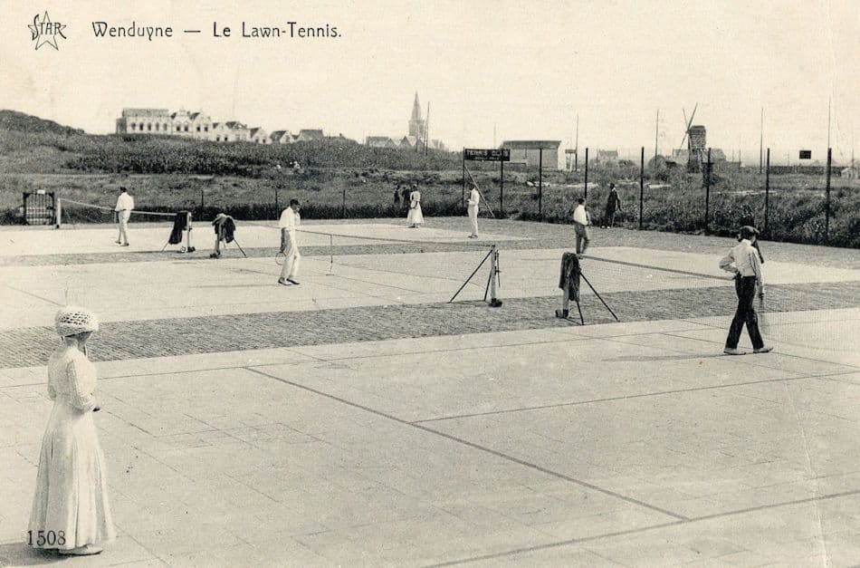 Wenduyne Lawn Tennis Belgium Antique Postcard