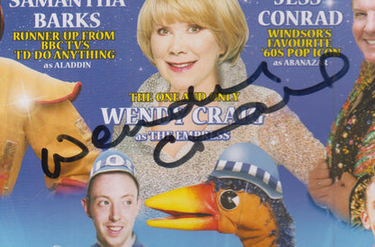 Wendy Craig Pantomime Aladdin Emu Toby Rod Hull s Son Hand Signed Theatre Flyer