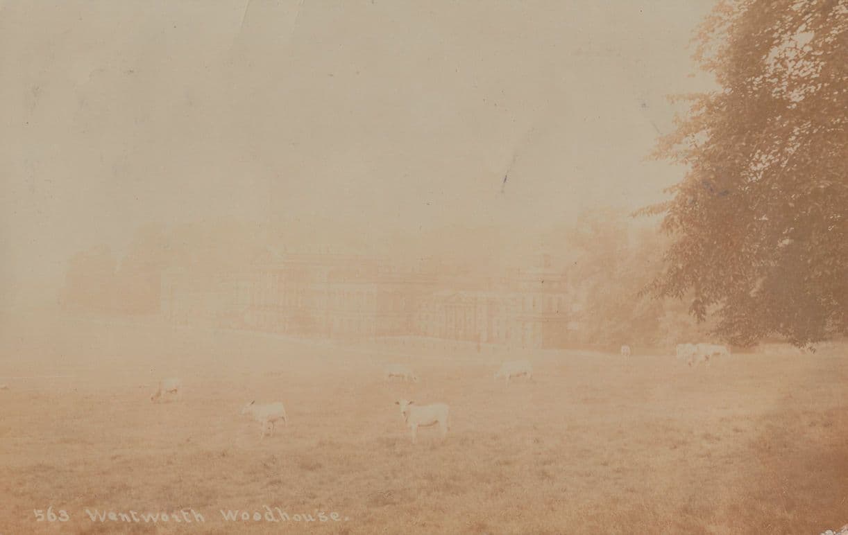 Wentworth Woodhouse Yorkshire Antique Faded RPC Postcard