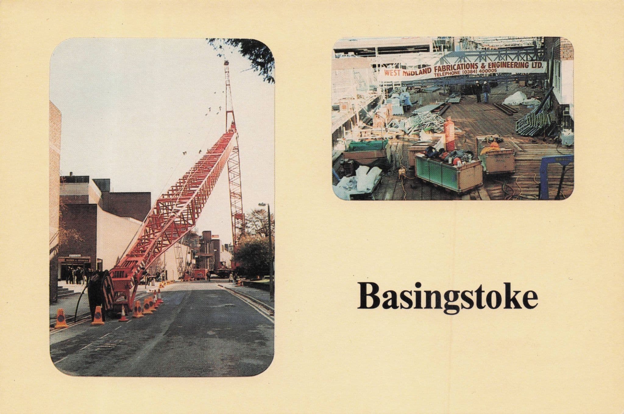 West Midlands Engineering Crane Disaster Basingstoke 1989 Postcard
