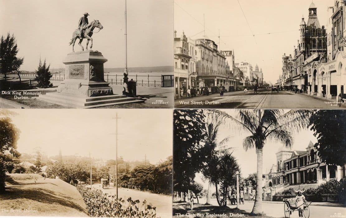 West Street Club Bay Durban South Africa 4x All Old Real Photo Postcard s