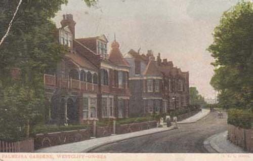 Westcliff Palmeira Gardens Westcliffe On Sea Antique Postcard