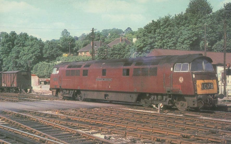 Western Class D1073 52 Train at Exeter Railway Station 1967 Postcard