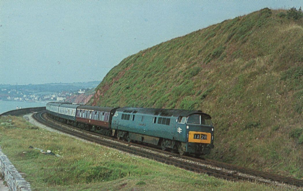 Western Yeoman Train D1035 Cardiff Railway Station in 1964 Postcard