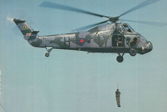 Westland Wessex Aircraft 28 Squadron Daredevil Postcard