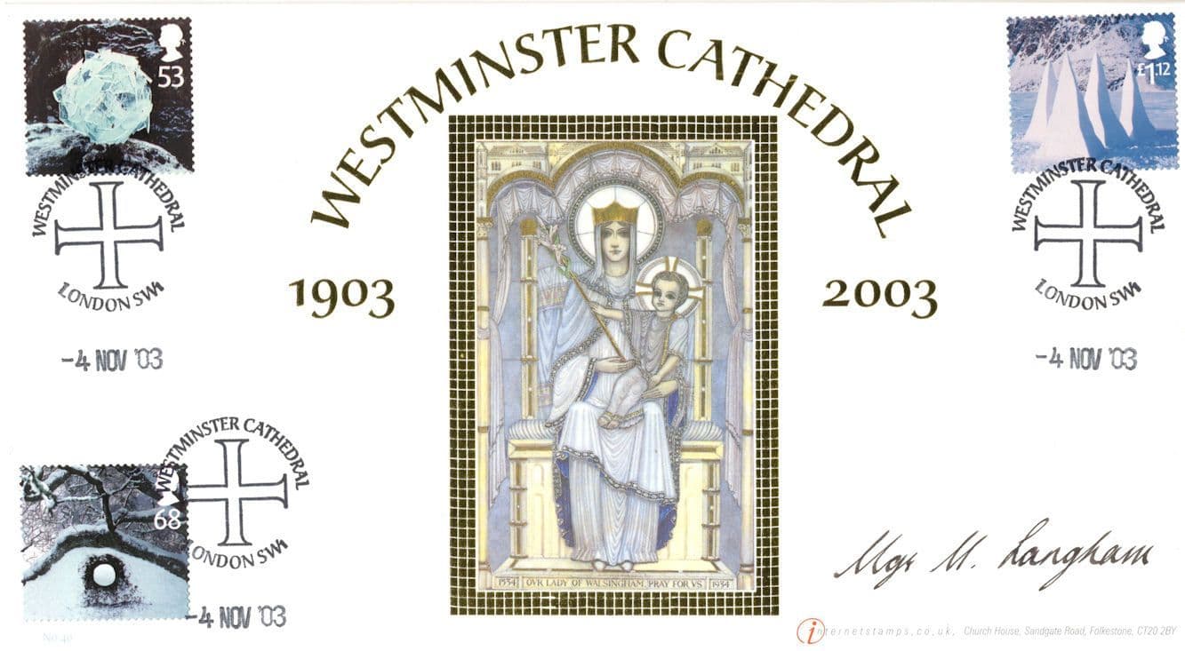 Westminster Cathedral Fr Mark Langham LTD TO 250 Hand Signed FDC