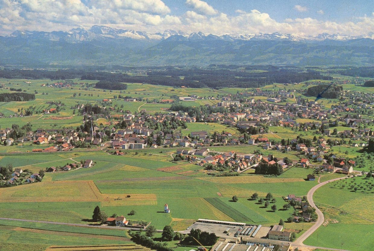 Wetzikon Switzerland Panorama 1970s Postcard