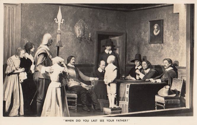 WF Yeames When Did You Last See Your Father Real Photo Old Postcard