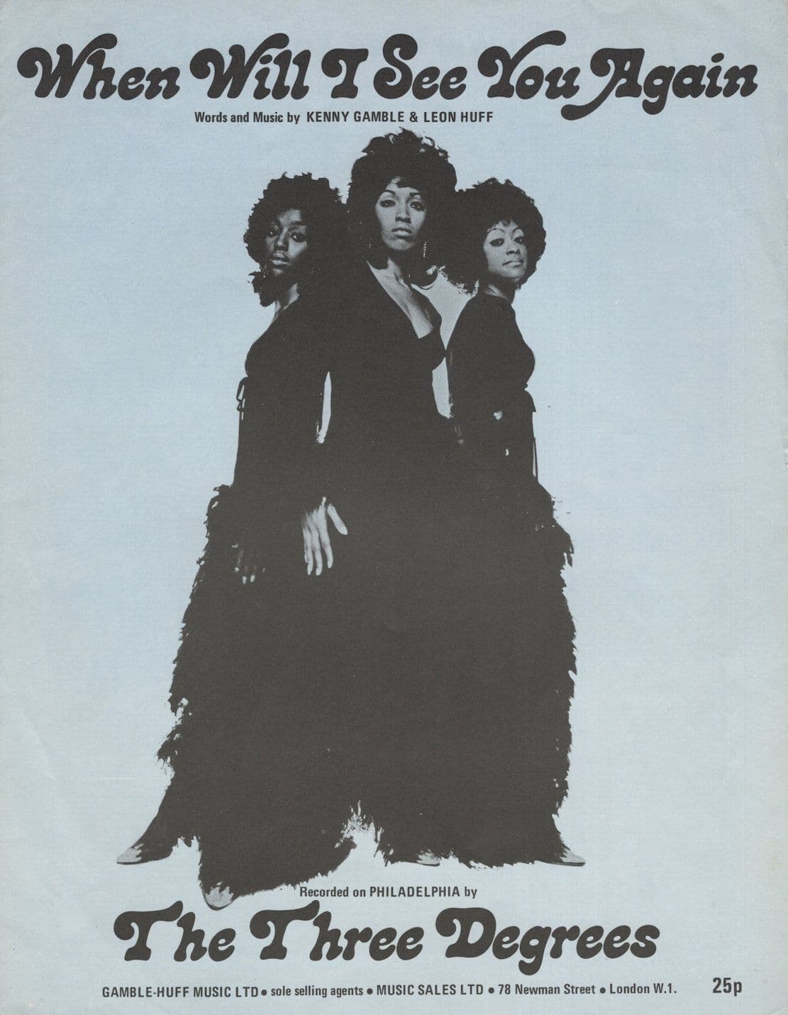 When Will I See You Again The Three Degrees 1970s Disco Soul Sheet Music