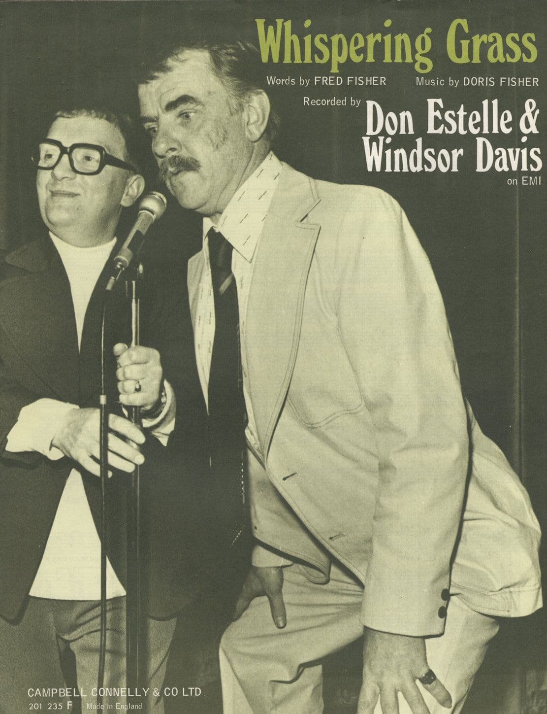 Whispering Grass Don Estelle Windsor Davies Sheet Music