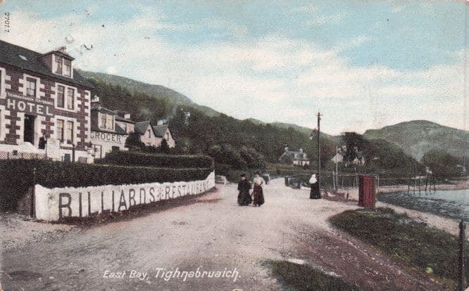 White Painted Billiards Wall at Tighnabruaich Scotland Old Postcard