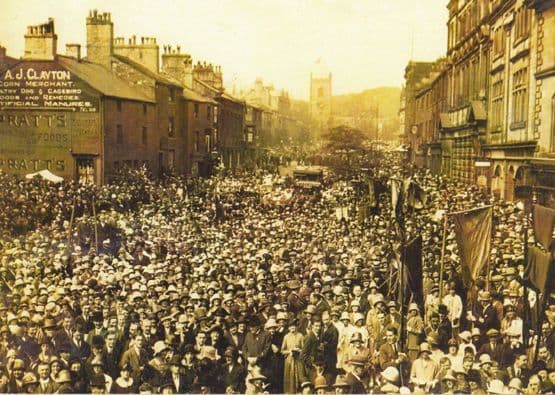 Whitsuntide Rally Street Procession in Skipton 1925 Photo Award Winner Postcard