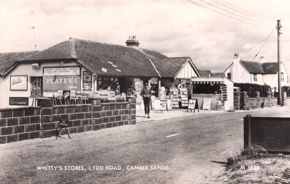 Whitty's Stores Camber Sands Sussex Real Photo Vintage Postcard