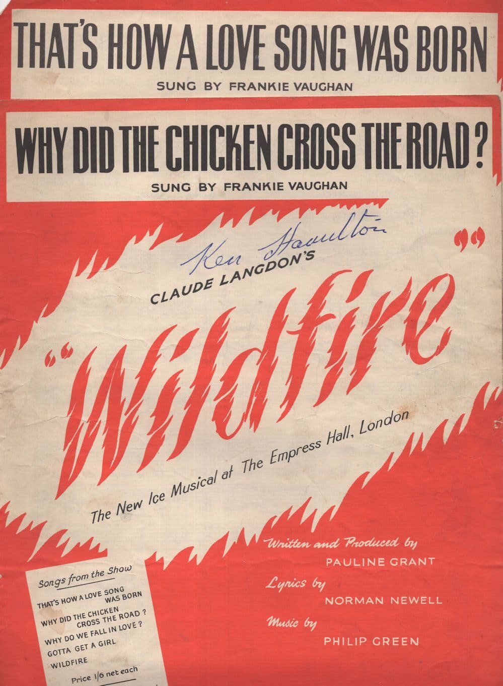 Why Did The Chicken Cross The Road 2x Frankie Vaughan Sheet Music s