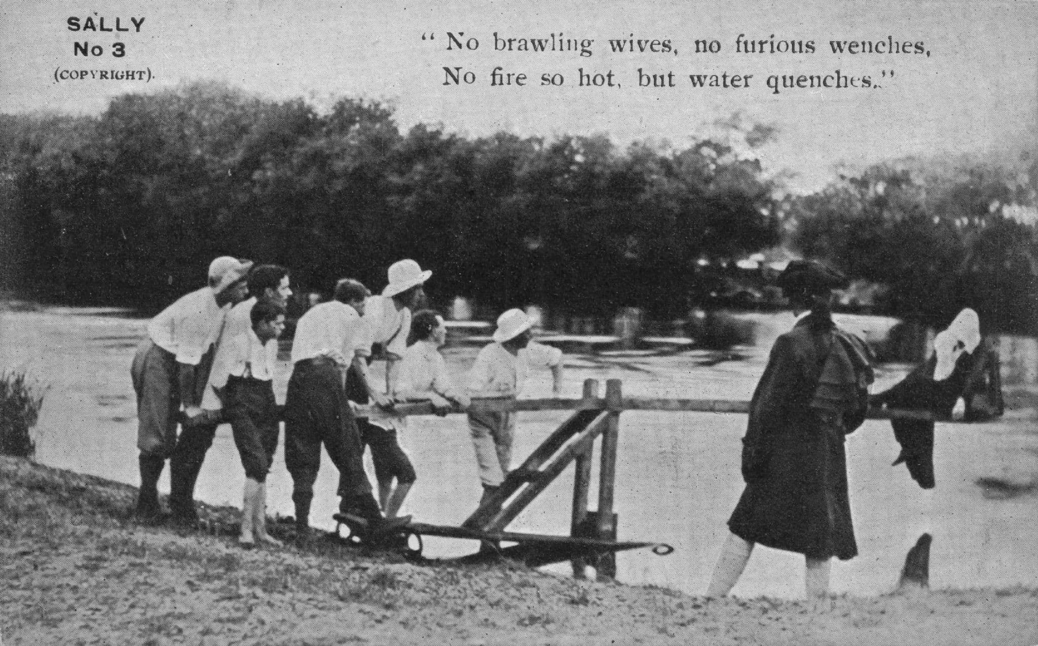 Wicca River Dunking Drowning Witch Vixen Discovery Occult Folklore Postcard