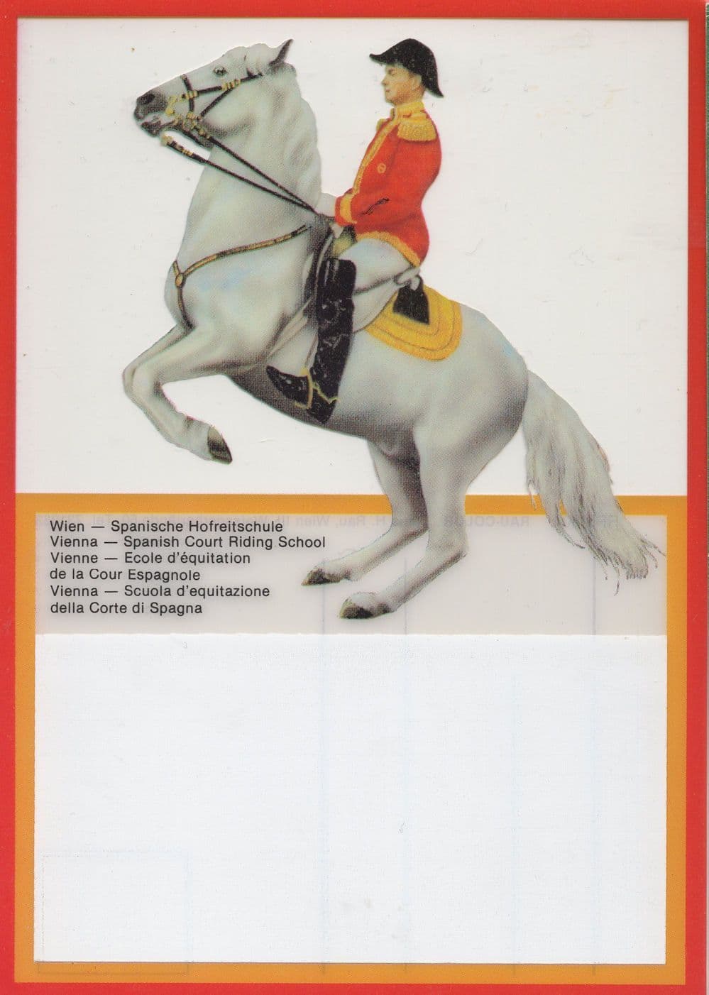 Wien Riding School Austria Amazing Horse Window Postcard Please Read