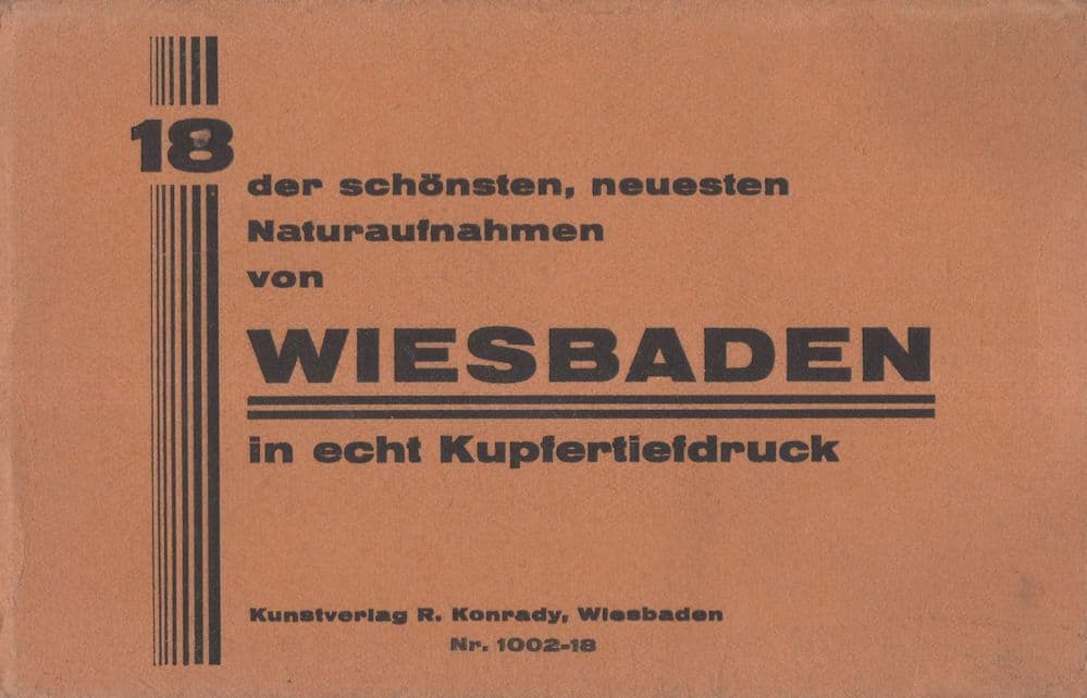 Wiesbaden 18x Antique Folding German Postcard Old Book