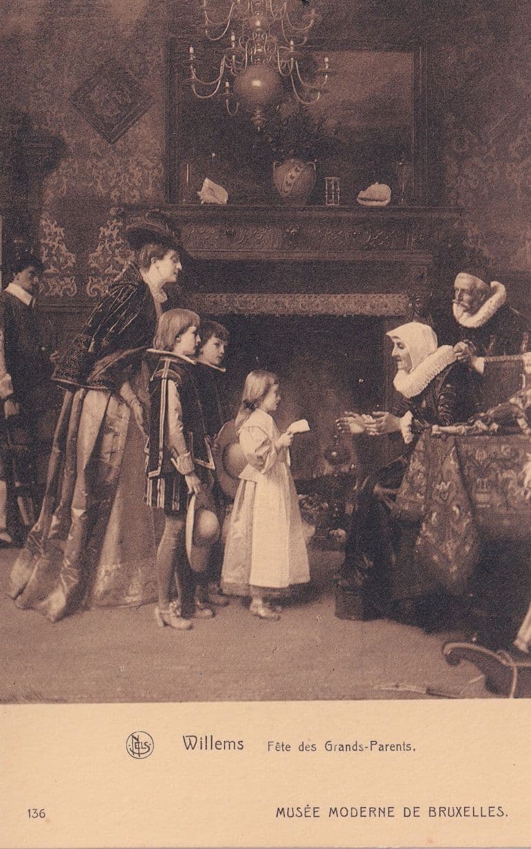 Wilems Fete De Grands Parents Painting Postcard