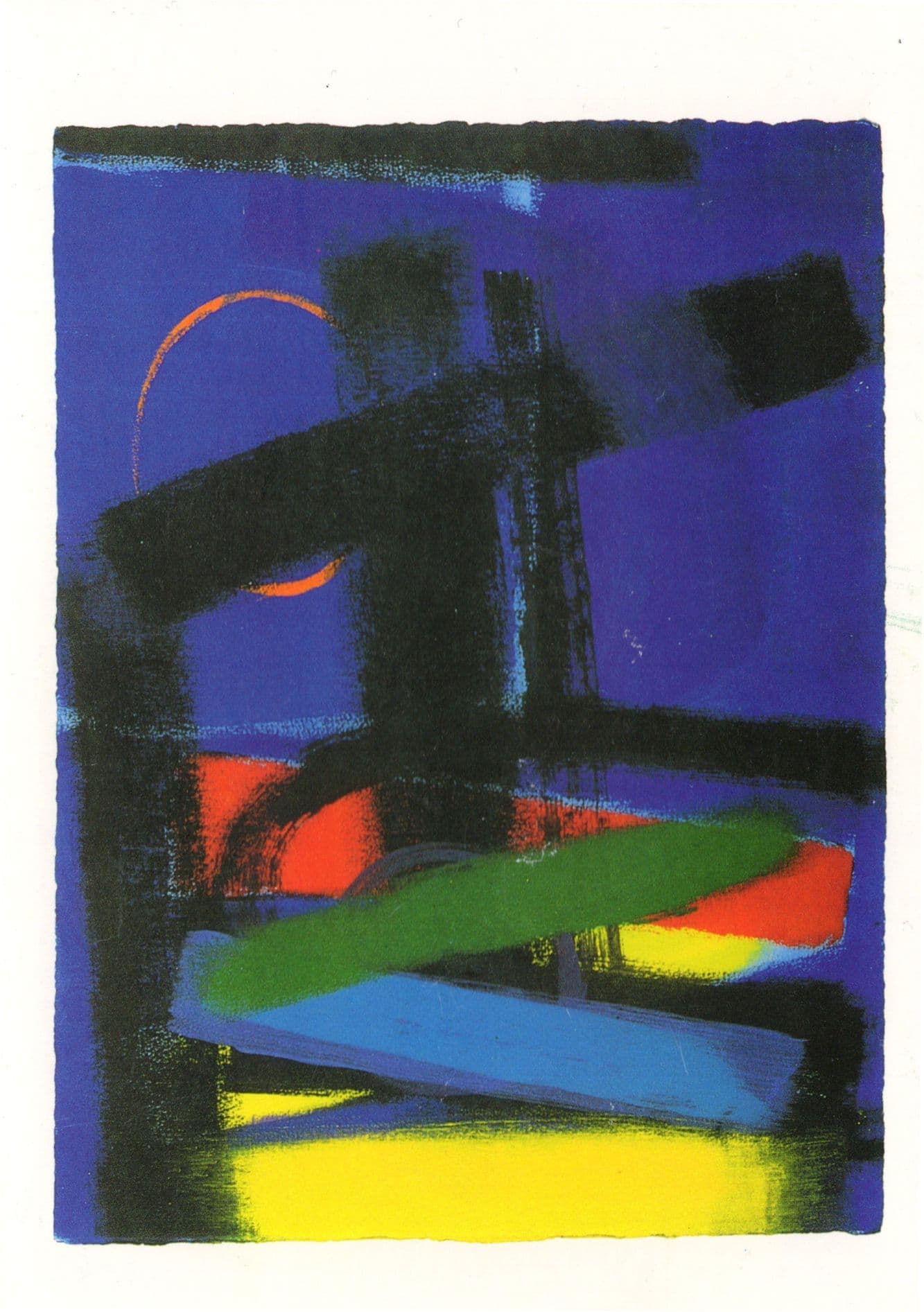 Wilhelmina Barns Graham Night Walk Acrylic London Painting Postcard
