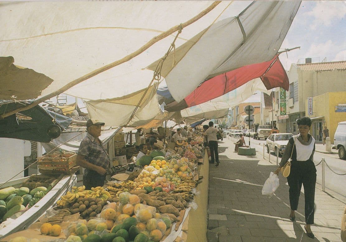 Willemstad Curacao Holland Fishing Market Postcard