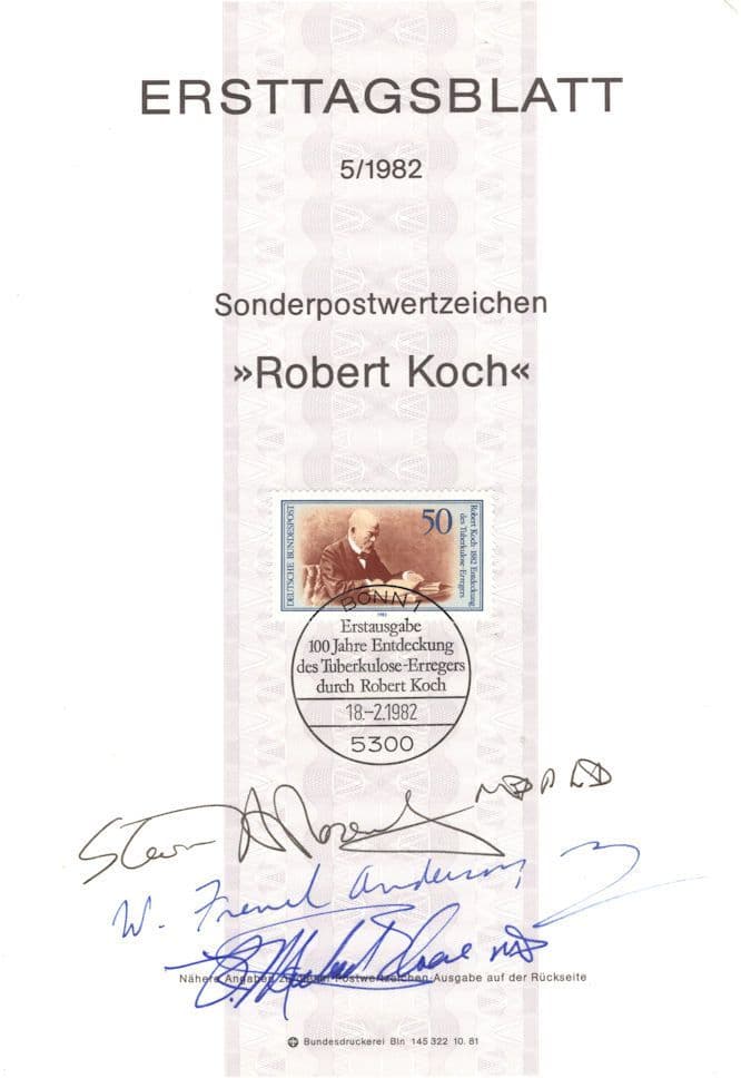William Anderson Gene Therapy Steven Rosenberg Michael Blaese 3x Signed Autograph s