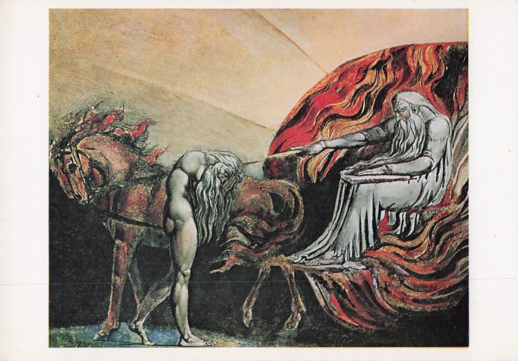 William Blake God Judging Adam Tate Gallery Painting Postcard