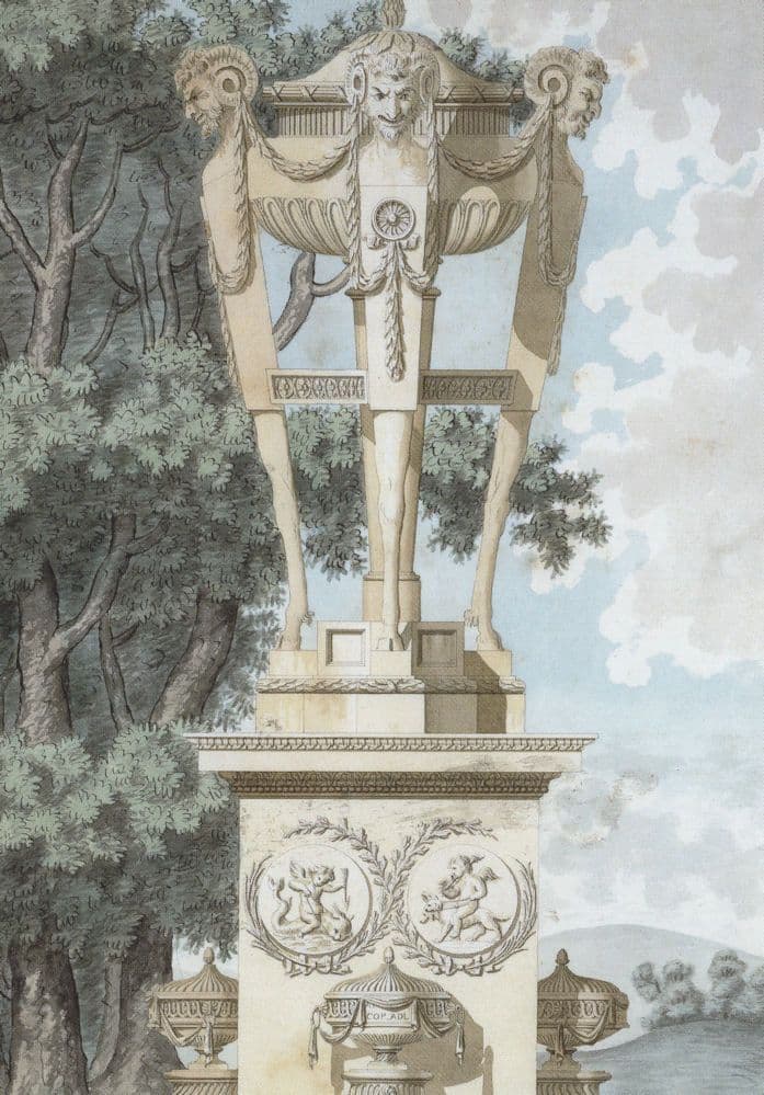William Chambers Temple Of Diana Blenheim Palace Oxford Painting Postcard