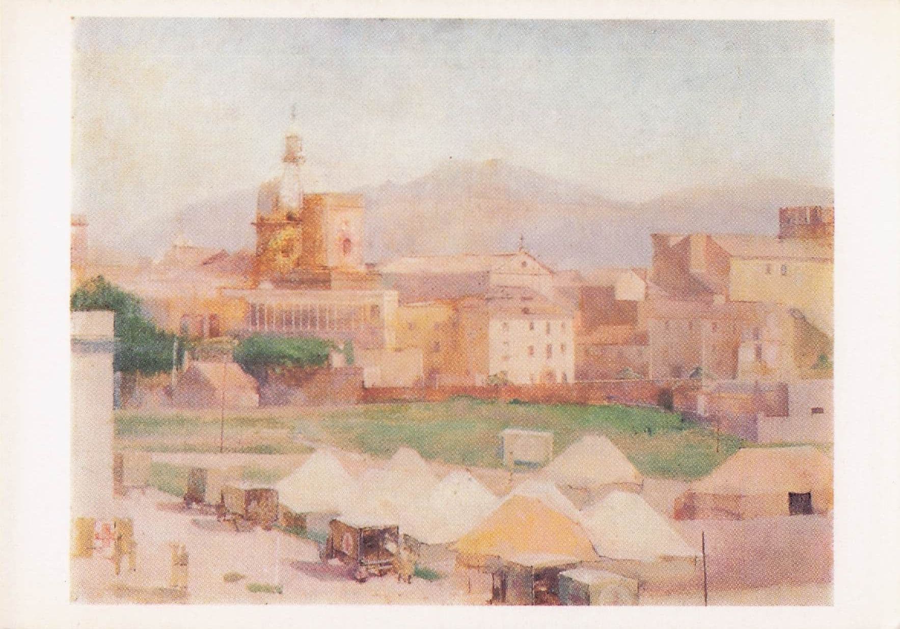 William Coldstream Casualty Reception Station Capua Tate Painting Postcard