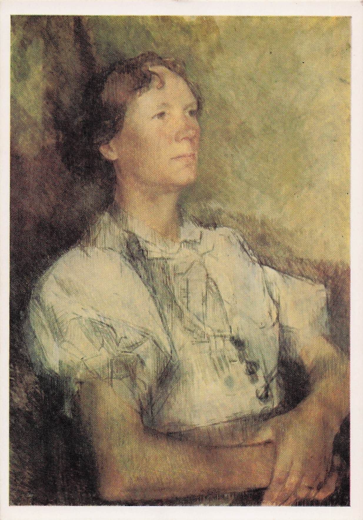 William Coldstream Mrs Winifred Burger Tate Gallery Painting Postcard