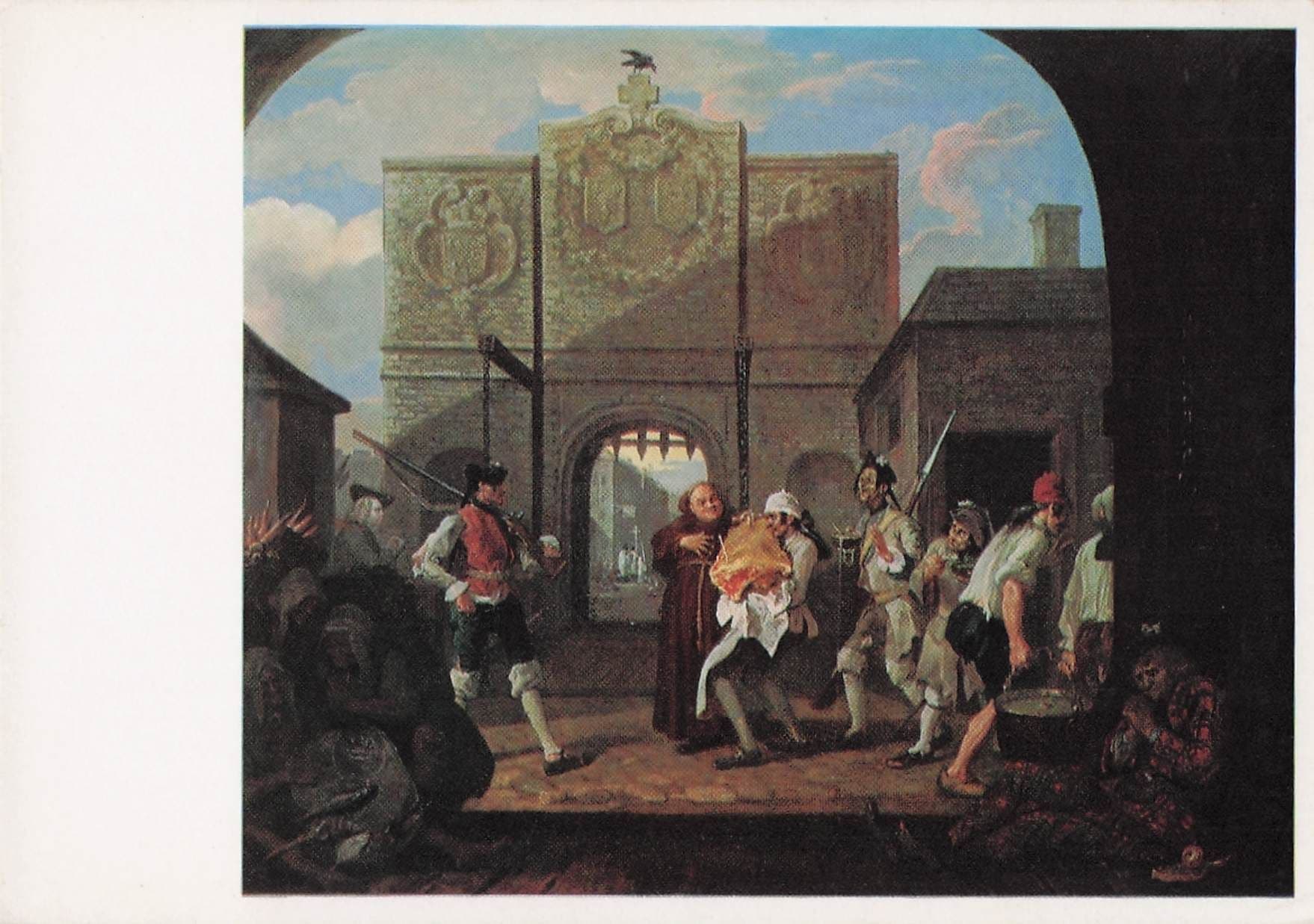 William Hogarth On The Roast Beef Of Old England Painting Postcard