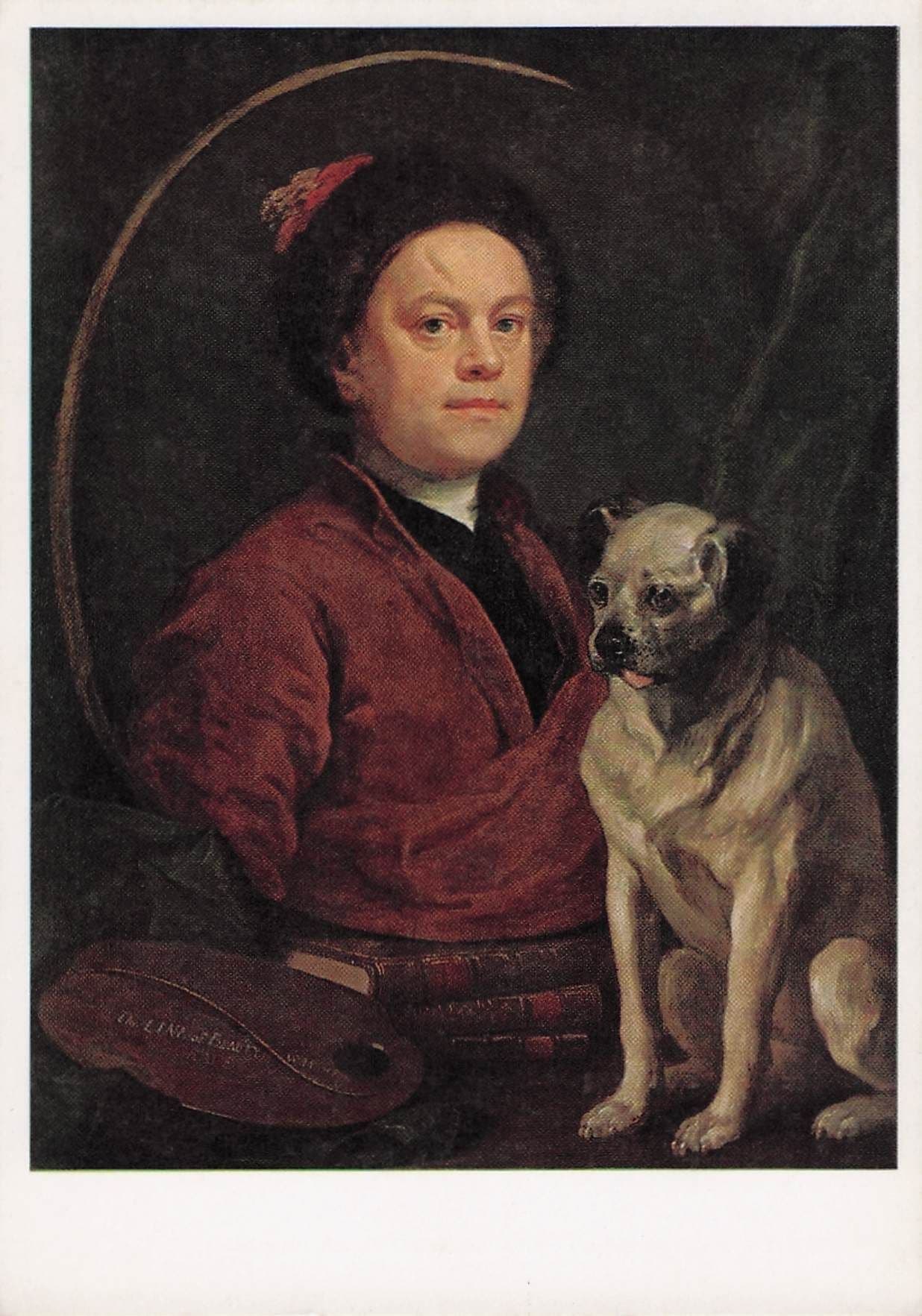 William Hogarth The Painter & His Pug Painting Postcard (1)