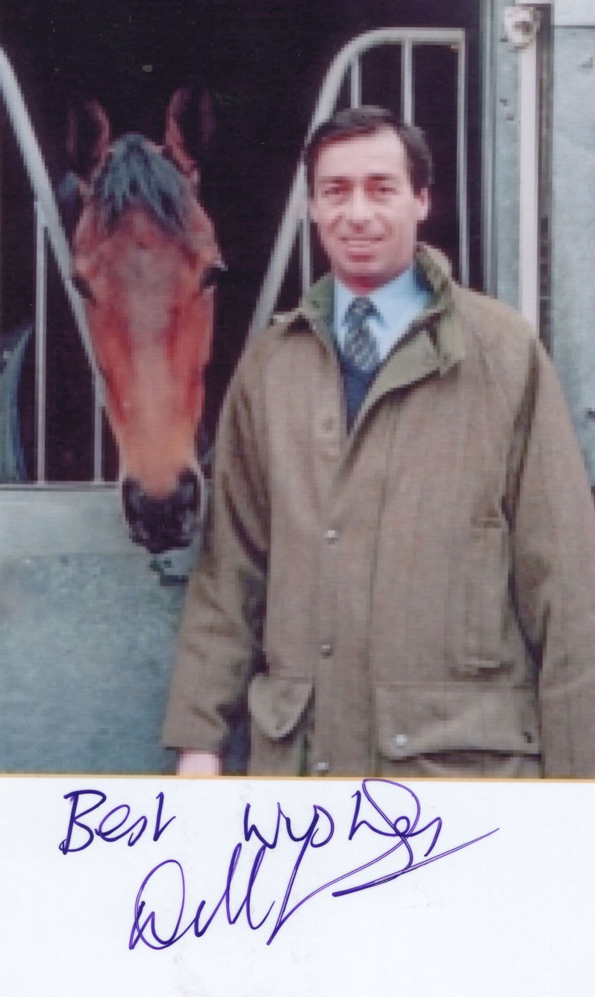 William Jarvis & Guaranda Horse Race Trainer Hand Signed Photo