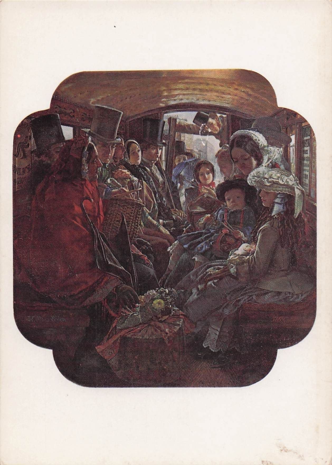William Maw Egley Omnibus Life In London Painting Postcard