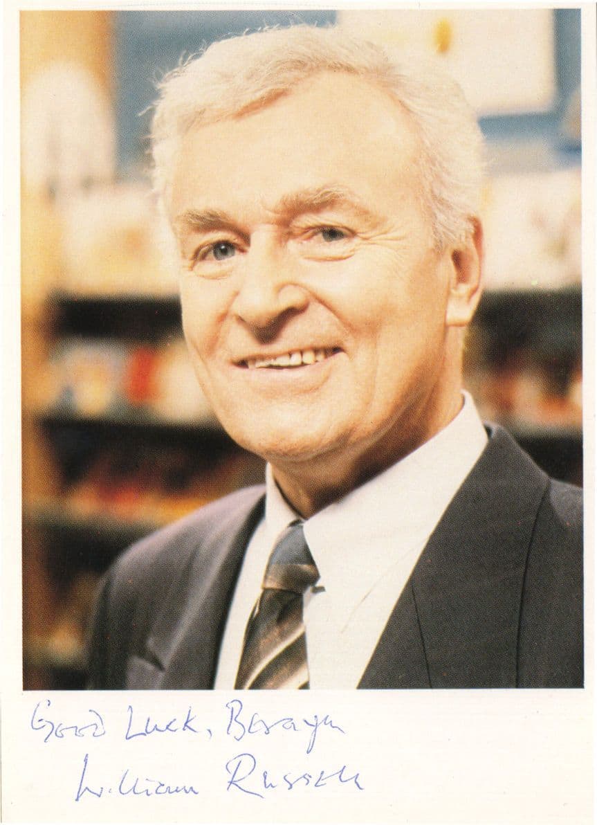 William Russell Coronation Street RARE Hand Signed Cast Card Photo