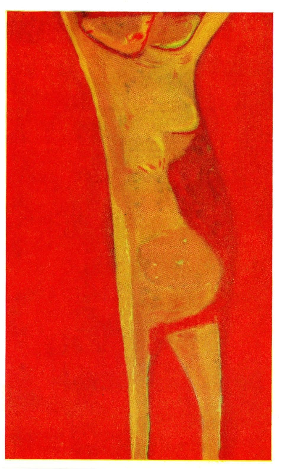 William Scott Reclining Nude 1956 Painting Risque Tate Gallery Postcard