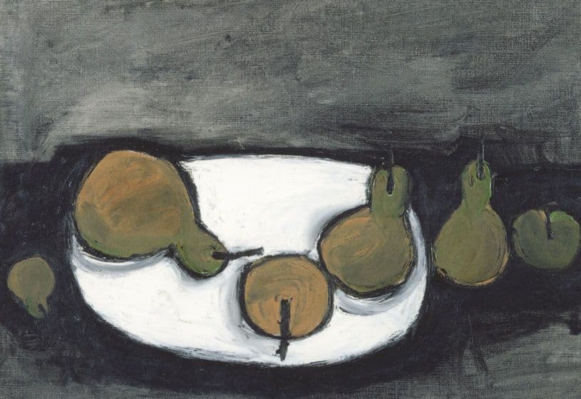 William Scott Still Life With Pears London Kitchen Abstract Art Painting Postcard