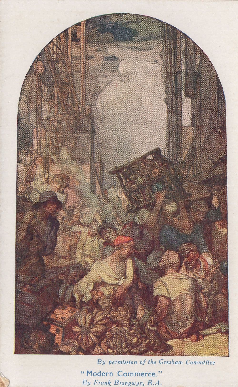 William The Conqueror London 1066 Charter Painting Postcard
