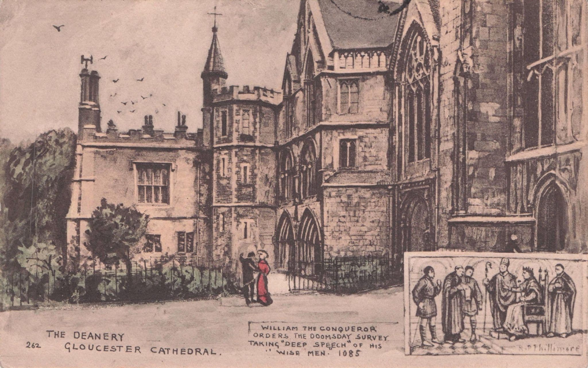 William The Conqueror The Deanery Gloucester Cathedral Phillimore Postcard