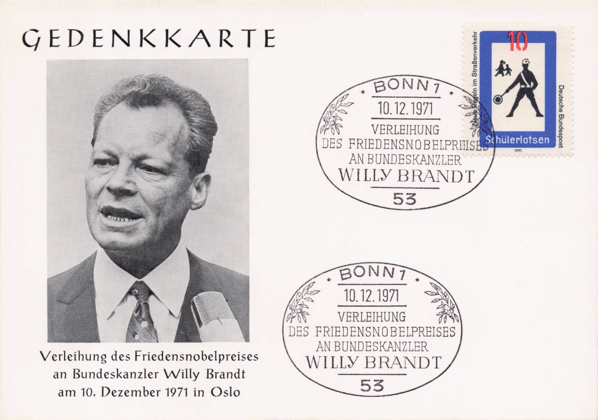 Willy Brandt German Chancellor Social Democrat Party Politics 1971 FDC Card