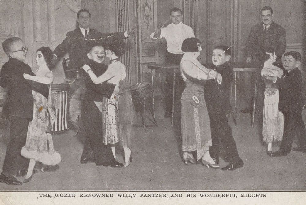 Willy Pantzer & His Wonderful Midgets Ballroom Dancing Postcard