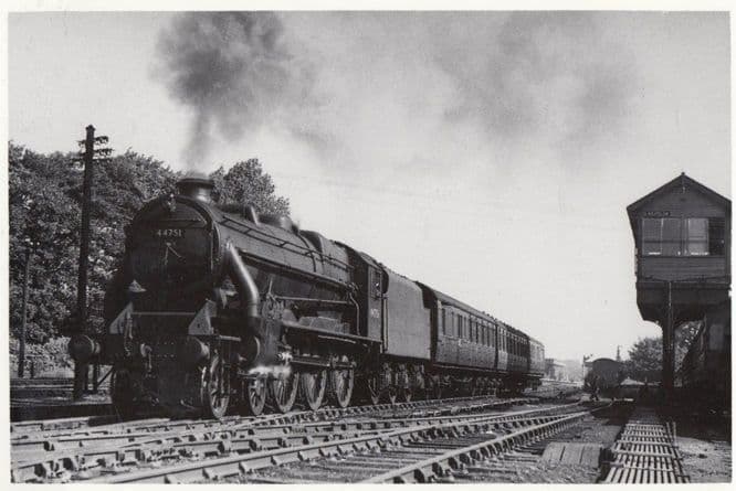 Wilmslow Engine 44751 Train on Manchester to Crewe Rail Route Cheshie Postcard