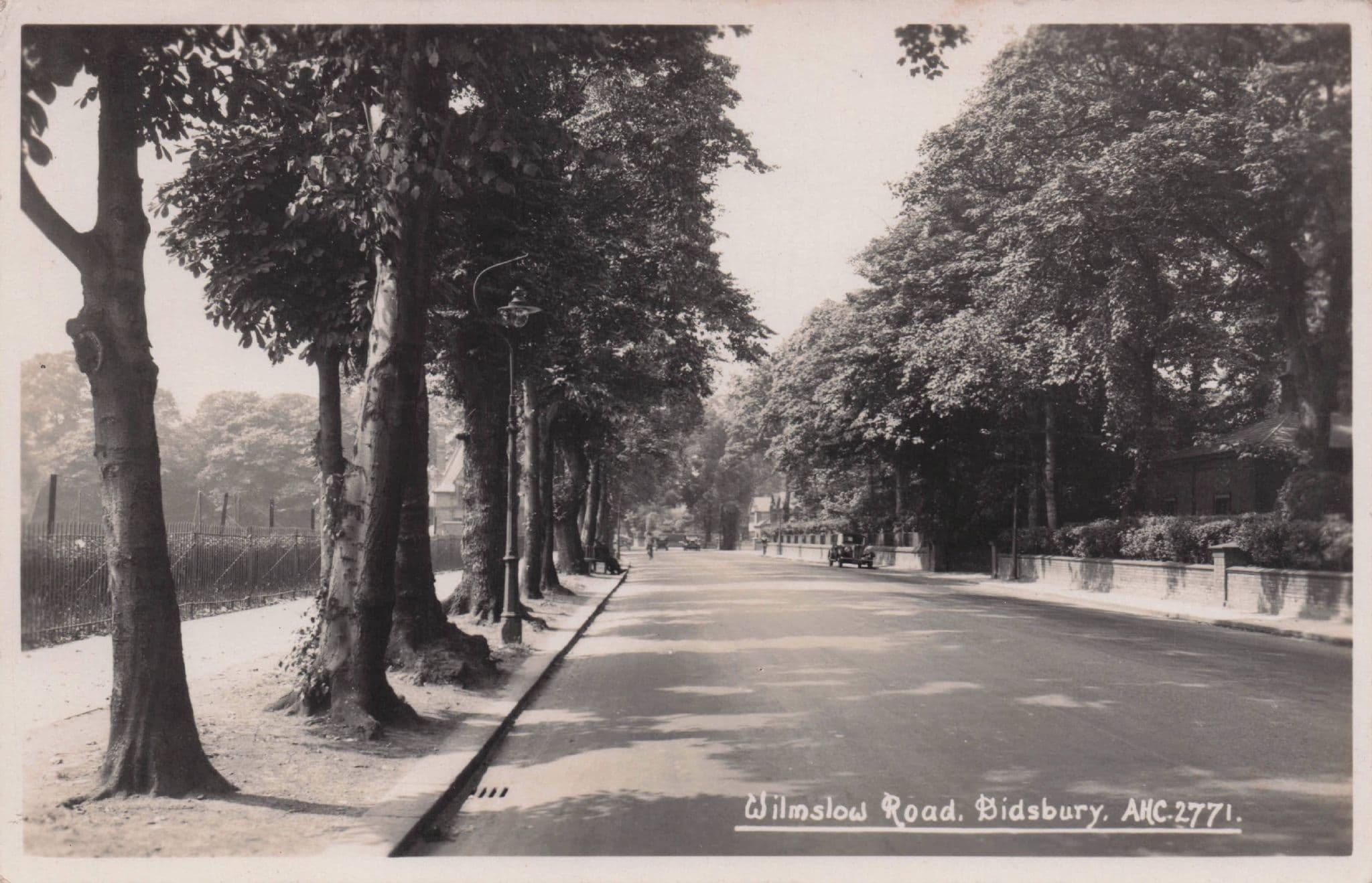 Wilmslow Road Didsbury Lancashire Real Photo Rare Old Postcard