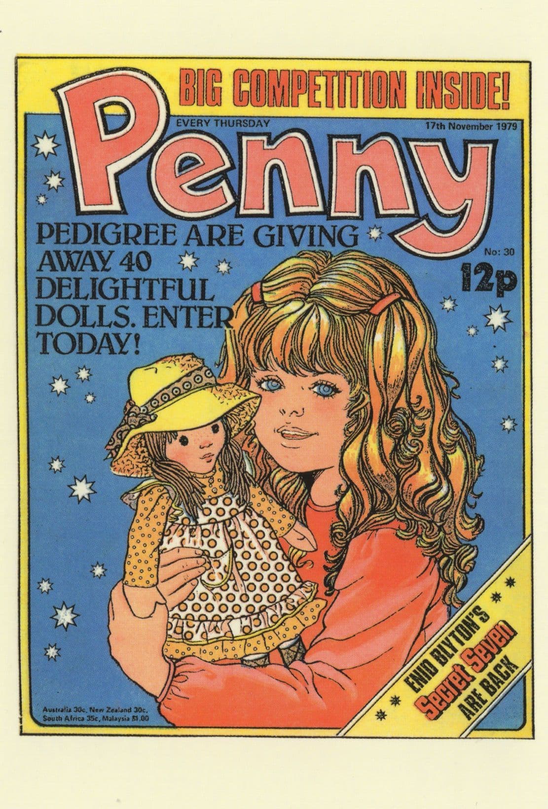 Win A Toy Doll Competition Enid Blyton Secret Seven Comic Postcard