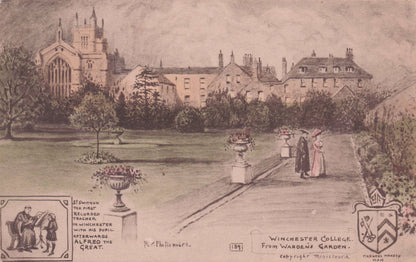 Winchester College Saint Swithun 1st Teacher Warden Garden Phillimore Postcard