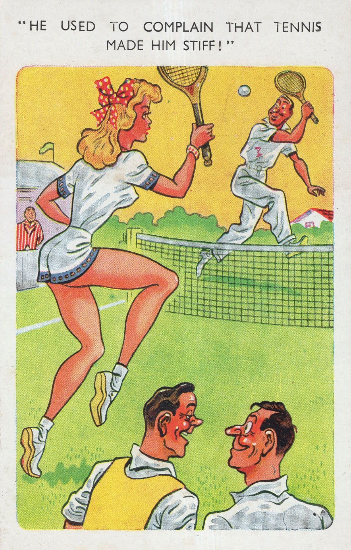 Windy Breezy Bum Bottom Hotel Staff Making Love To Lady Comic Postcard