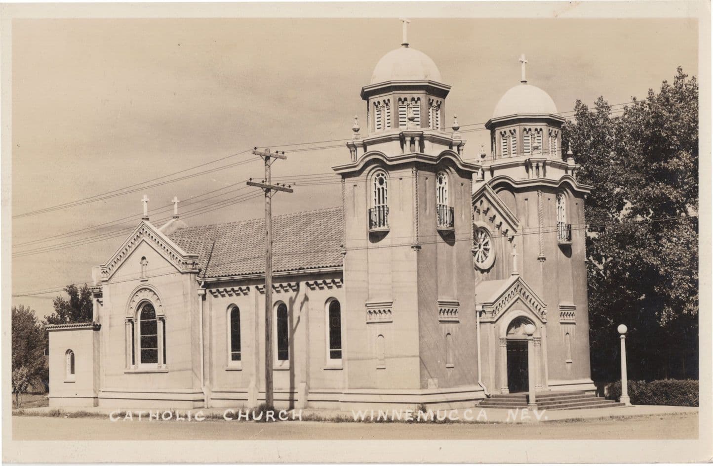 Winnemucca Catholic Church Humboldt County Nevada USA Postcard