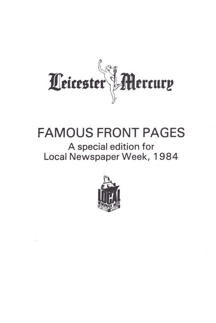Winston Churchill Flanders Story Leicester WW2 Newspaper Cover