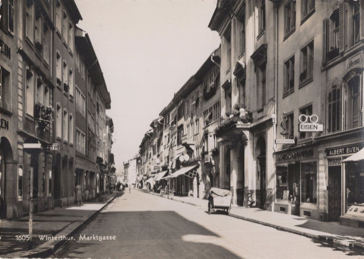 Winterthur Marktgasse Apotheke Chemists Switzerland RPC Postcard
