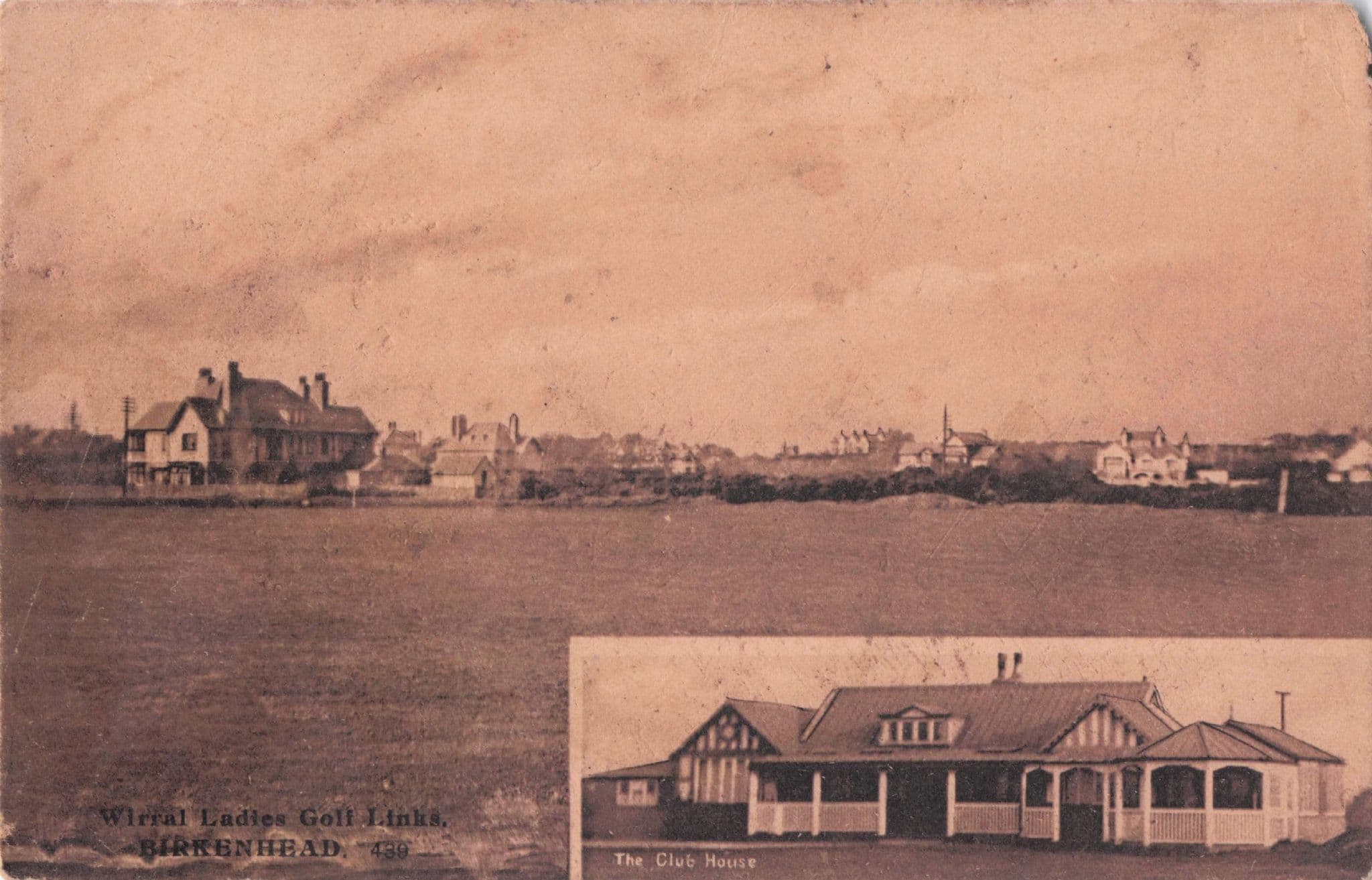 Wirral Golf Links Course Birkenhead Berks Antique Postcard