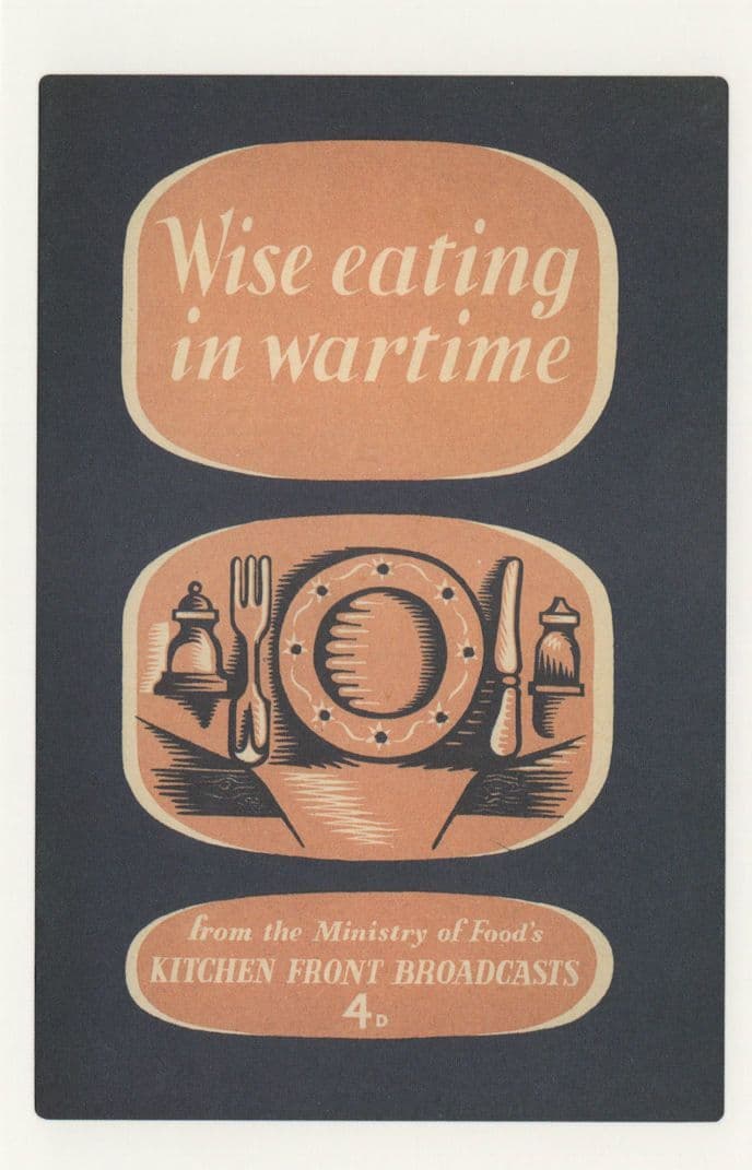 Wise Eating In Wartime Dr Charles Hill 1943 Book Postcard